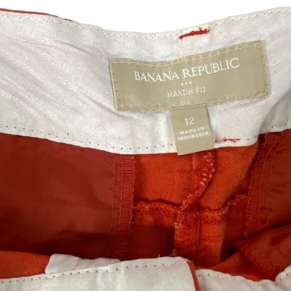 Banana Republic Martin Fit Linen blend Shorts size 12 - Picture 3 of 6